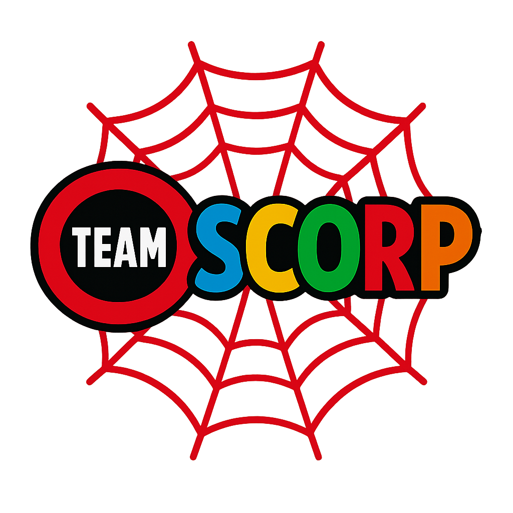 Team Oscorp spider web logo